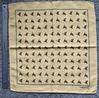 POLO Ralph Lauren ITALY POCKET SQUARE 18" HANDKERCHIEF YELLOW GAME BIRD WOOL