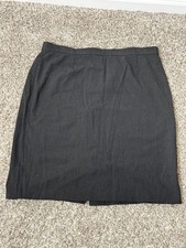 Briggs New York Black Pinstripe Pencil Skirt Size 16 Lined Office Career Wear