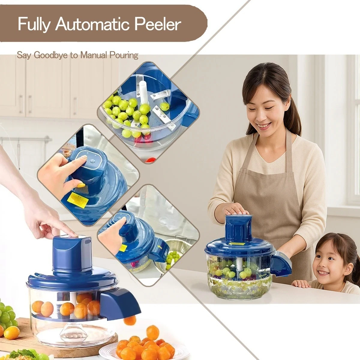 Rechargeable Fruit Peeler Automatic Electric Grape Peeler Machine for Grapes Che
Opens in a new wind
