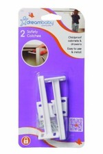 Dreambaby Safety Catches, 2 pack childproof cabinets and drawers LP111 NEW
