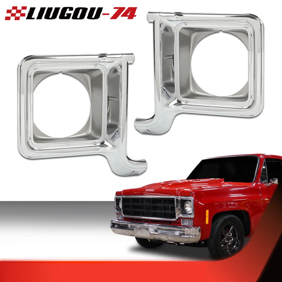 Fit For 73-78 Chevrolet C10 Suburban Headlight Door Set Headlight Door Set New Foto 2 de 4