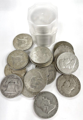 Franklin Half Dollar Full Roll - 20 Coins - 90% Silver - Choose How Many Rolls!