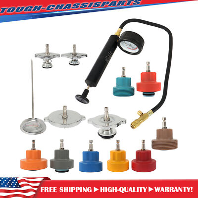 #ad Head Gasket Leak Detector Coolant Radiator Pressure Tester Cooling System 14Pc $36.60
