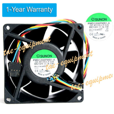 SUNON PMD1208PMB1-A 80x80x38mm Cooler Cooling Fan DC 12V 9.1W 4-Wire PWM