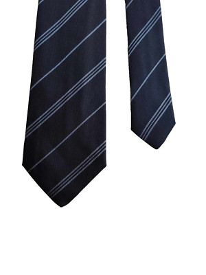 BERTI GENUA KRAWATTE SEIDE TIE SILK SOIE REGIMENTAL KRAWATTE VINTAGE