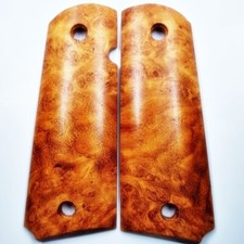 New COLT 1911 Full Size KIMBER Exotic Afzelia Burl Wood Grips Handcraft 158