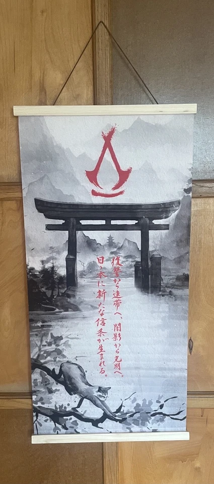 UBISOFT CREED WALL SCROLL ASSASSIN'S CREED SHADOWS COLLECTOR'S EDITION NEW ASSASSINS