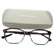 Marie Claire Paris 6246 Bordeaux Stripe Eyeglass Frames W/ Case 53/17/140