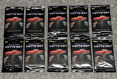 10 Sealed 1991 Chevrolet Corvette Vette Set Trading Card Packs Andretti Auto JD