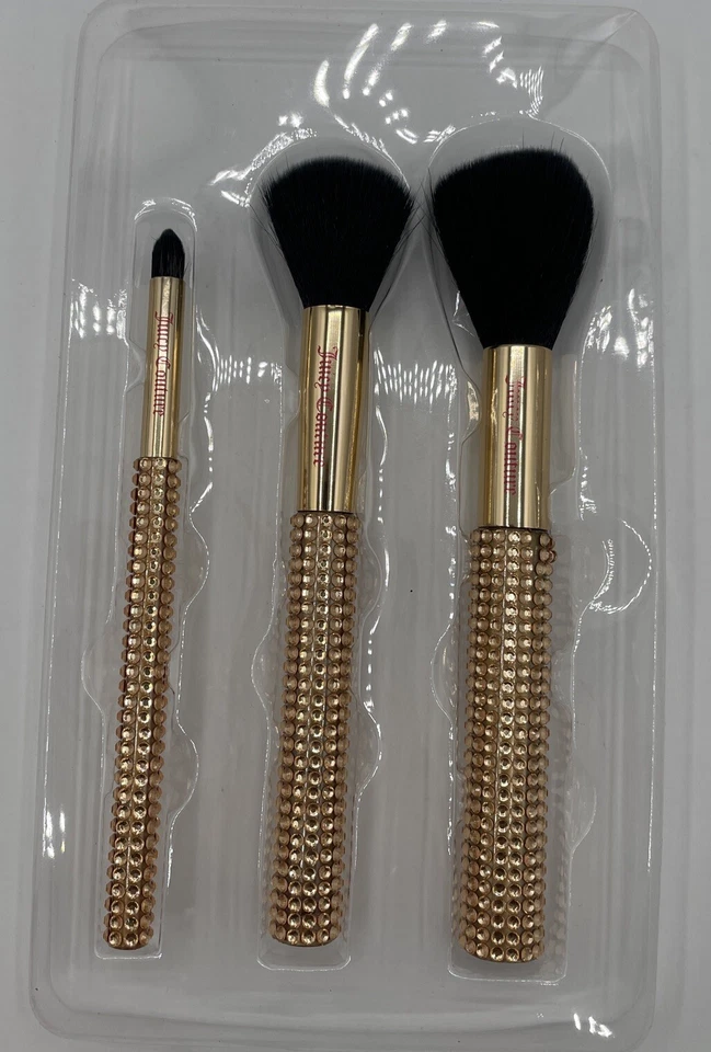 Juego de brochas cosméticas Juicy Couture 2019 3 piezas Gold Bling ¡Raro nuevo!! Foto 2 de 4