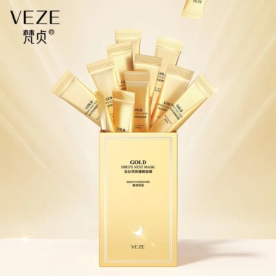 GOLDEN COLLAGEN 20PCS KOREAN SLEEPING FACE MASKS MOISTURIZE SKIN BRIGHTEN