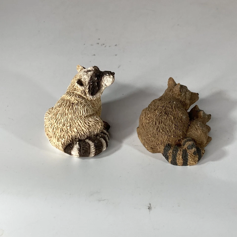 Vintage 1980s Stone Critters Littles Raccoon Lot of 2 Refrigerator Magnets - Image 4 of 4