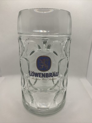 lowenbrau stein glass