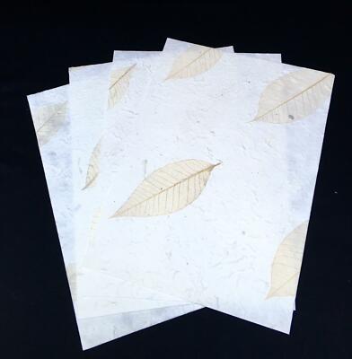 Büttes Maulbeerpapier 3 x A4 6 x A5 Blatt Kunst/Basteln/Decoupage/Blattfolie