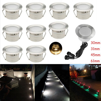 10er Set LED Bodenlampen Boden Einbaustrahler außen Terrasse Garten