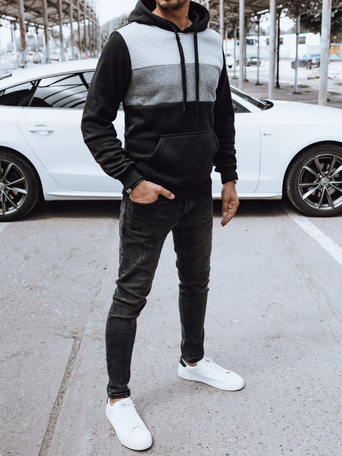 SACAI Felpa con cappuccio uomo pelliccia isolata pullover uomo felpa con cappuccio DSTREET M 2XL