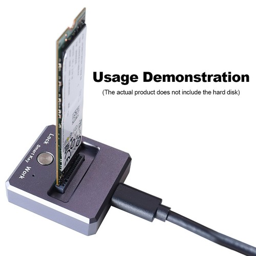 SSD Docking Station 1000MB/s M.2 NVME/SATA SSD Enclosure Portable Dockcase - Bild 4 von 12
