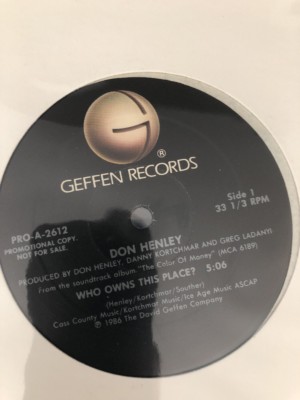 ジョージ Mint- Don Henley Eagles Who Owns This Place? Geffen Records Promo