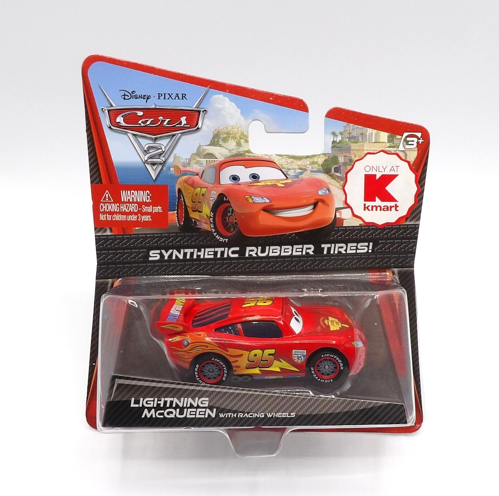 DISNEY PIXAR CARS 2 SYNTHETIC RUBBER TIRES LIGHTNING McQUEEN DIE CAST MATTEL