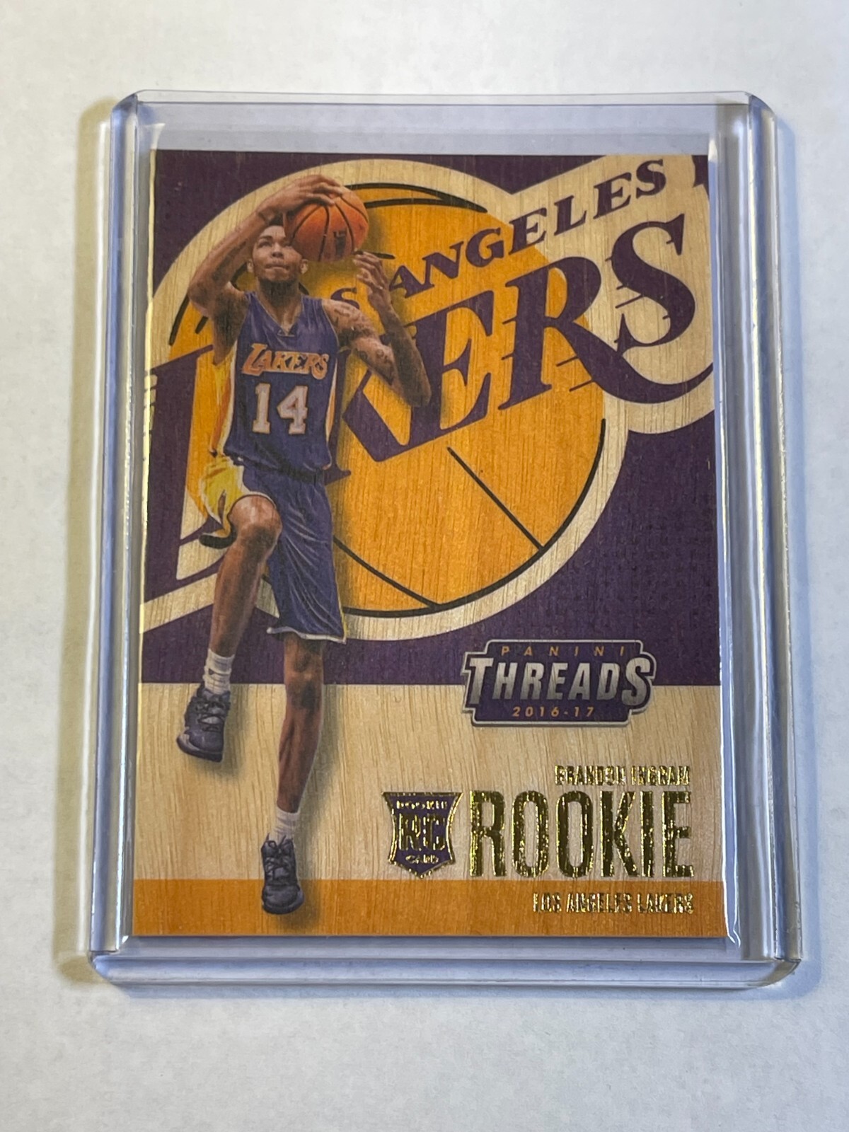 Brandon Ingram 2016-17 Panini Threads Wood Rookie Card RC #241 Lakers Pelicans