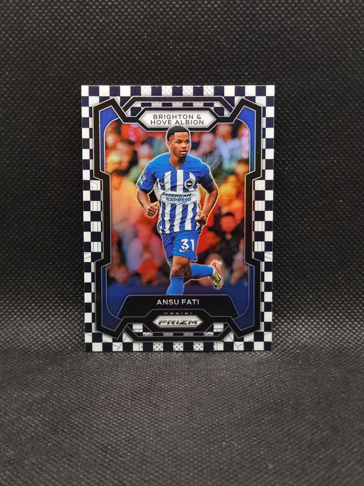 2023-24 Panini Prizm EPL Ansu Fati Black White Checker Prizm SP Barcelona