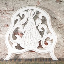 Holzornament, Frau, Klein, Chabby Chic | Holz, wei&szlig; | H 31,0 x B 31,0 cm