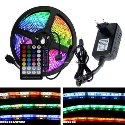 LED strip RGB RGBCCT LED Flexible light 5050 5M 300leds+RF controller+12V Power