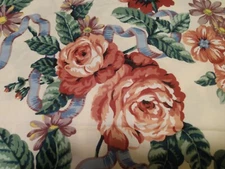 3 yards Dunbar Cohama Riverdale FABRIC,  Screen printed, Vintage