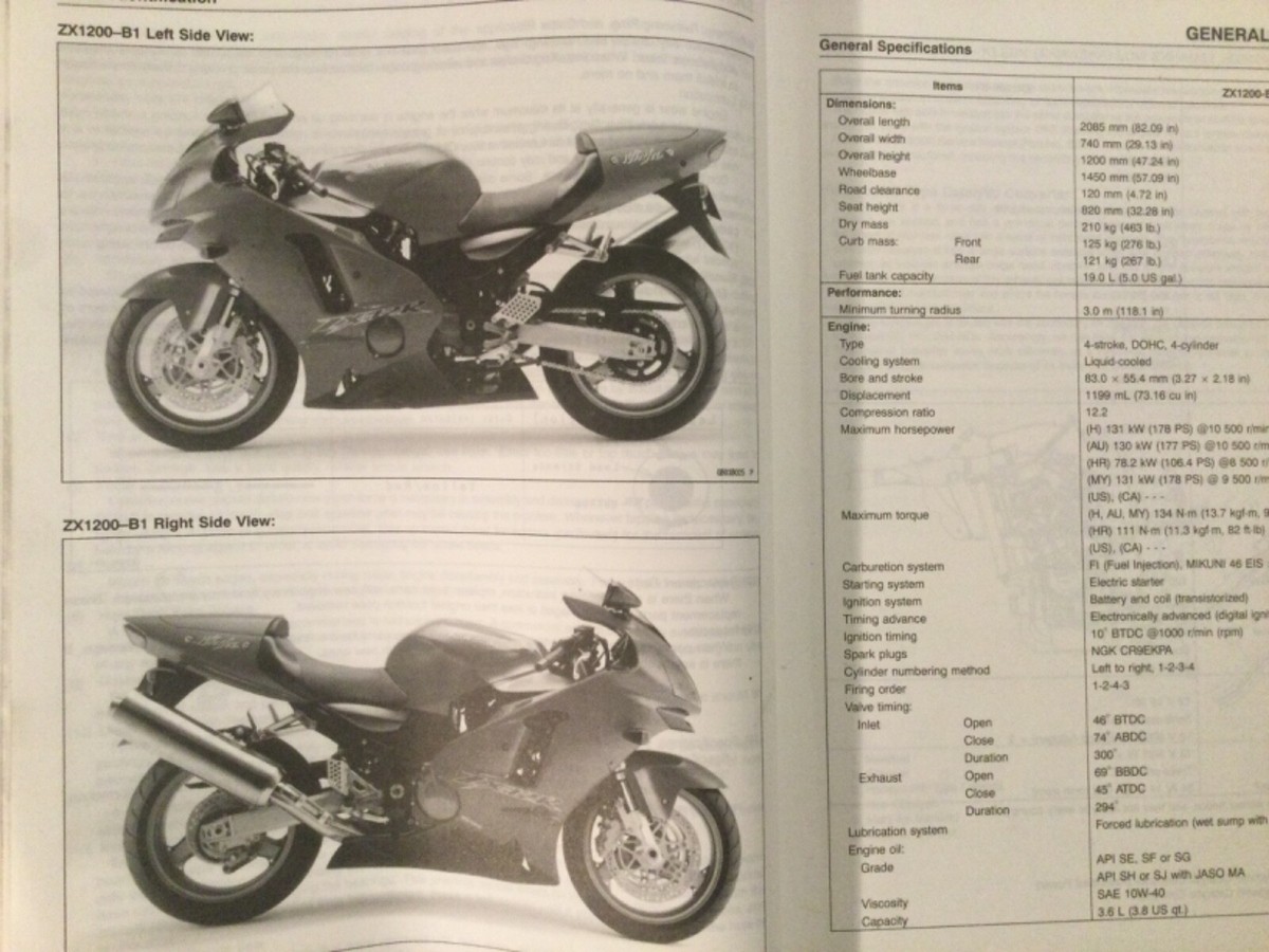 書12 KAWASAKI Factory Service Manual Ninja ZX-12R 99924-1253-03