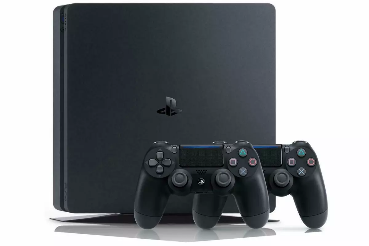 Console Ps4 Slim 1tb Console Playstation 4 + 2 Controles + 2 Jogos