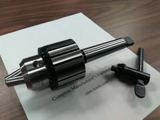 CME/HARVEST 3/4" KEY TYPE DRILL CHUCK W. MT3, Morse Taper 3 ARBOR, D-WK3/4-3-NEW