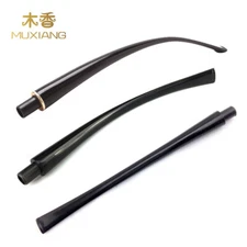 3 Pcs Black Acrylic Pipe Mouthpiece Stem for Tobacco Churchwarden Smoking Pipe