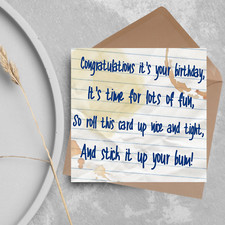 Bottom TV Show Birthday Card, Rik Mayall Card, Richie Birthday Card