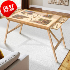 Tall 1500pc Puzzle Table w/ Legs 4 Drawers Folding Board w/ Cover 34"x26" - US