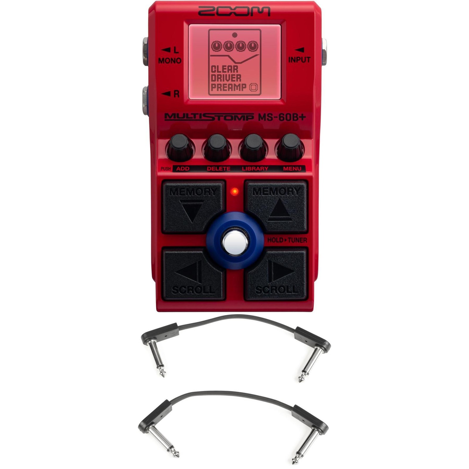 Педаль басовых эффектов Zoom MS-60B+ Multistomp с патч-кабелями EBS