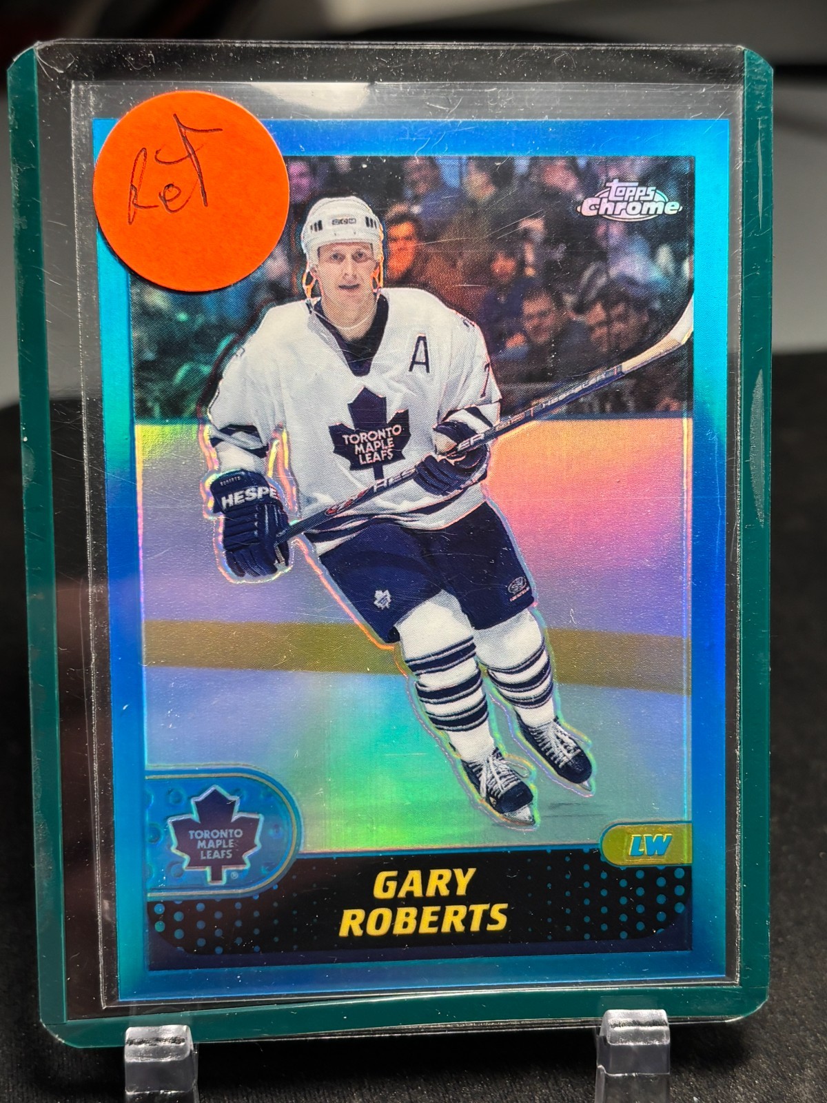 2001-02 Topps Chrome Refractor Gary Roberts #80 Toronto Maple Leafs