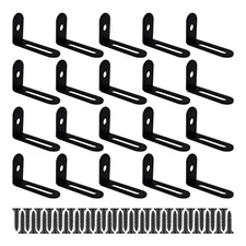 20 PCS 1.5x1x0.5" Adjustable Slotted L-Bracket 90 Degree Corner Fastener
