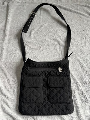Vera Bradley Classic Black Quilted Hipster Crossbody Bag - Purse Handbag