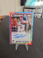 2025 Topps 35th Anniversary Chrome Rookie Autographs Michael McGreevy #138/299