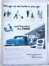 1954 magazine ad for Ford - Before vacation "Travelize" the Ford