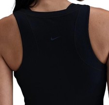  65 Nike Women's One Fitted Dri-FIT Cropped Tank Top Black HF2765 010 Black L