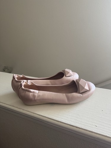 Pinup Couture Pink Faux Leather Flat Slip On Ballet Slipper OLIVE-08 Size 5 - Picture 1 of 9