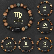 Natural Stone Bracelets Virgo Leo Libra Cancer Couples Friendship Jewelry