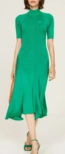 Tommy Hilfiger Tech Surf Green Midi Sweater Dress Sz 34/2 Crest Logo $330 Retail