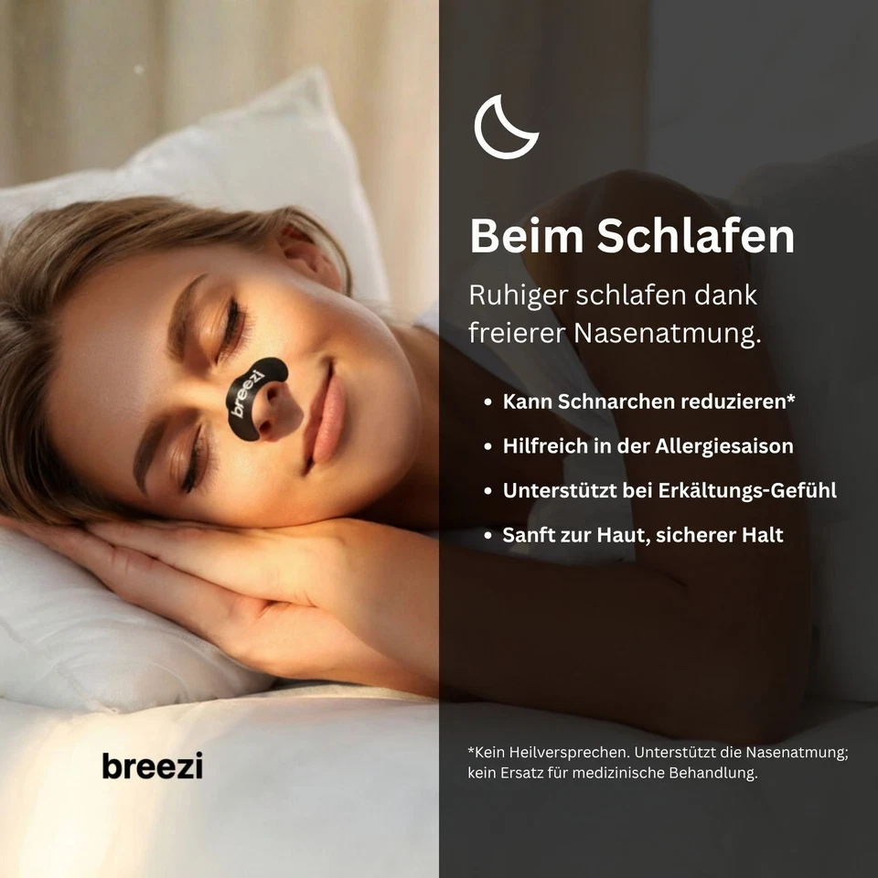 Breezi Premium Nasenpflaster Stripes – Besser atmen, mehr Komfort, 30 Stück  ✅ - Bild 4 von 4