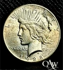 1928 P PEACE SILVER DOLLAR *KEY DATE* HIGH GRADE MS+++ UNC BU TONING