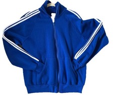 Vintage Men  s Bassett Walker Full Zipper Sweatshirt Blue Made USA Size XLarge