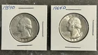 1959 D 1964 D WASHINGTON QUARTERS, CIRCULATED, UNGRADED