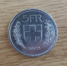 Swiss franc coins, 5 swiss Francs 1978