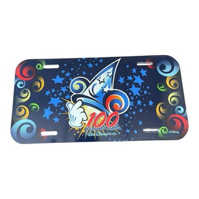 Disney 100 Years Of Magic Sorcerer's Apprentice Plastic License Plate 2001